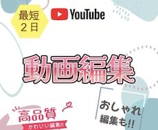 動画の雰囲気に合わせた編集をさせて頂きます イメージ1
