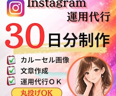 Instagram30日投稿作成＋投稿代行します イメージ1