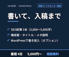 WordPress投入まで記事を納品します イメージ1