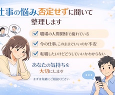 仕事・職場・キャリアの悩みを否定せずに聞きますます イメージ1