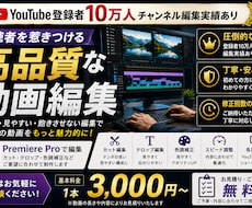 動画編集します！登録者10万人ch編集実績あります イメージ1