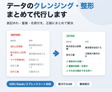 データのクレンジング・整形をします イメージ1