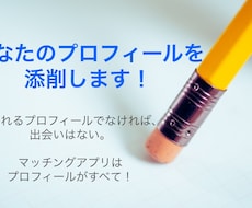 マッチングアプリのプロフィールを添削します イメージ1