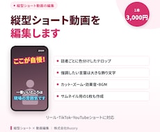縦型ショート動画をテロップ込みで編集します イメージ1