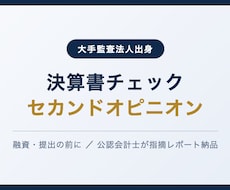 公認会計士が決算書・経理の数字をチェックします イメージ1