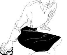 シンプル線画イラスト描きますます イメージ1