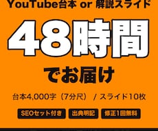 YouTube台本・スライドを2日で作ります イメージ1
