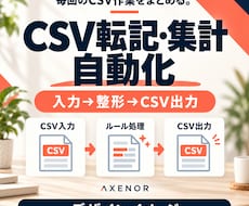 CSVの転記と集計を自動化します イメージ1