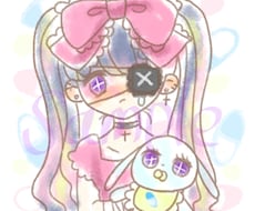 夢かわ、病みかわ系SNSアイコン描きます クレヨンタッチのかわいいオリジナルのアイコンをお手頃価格で!