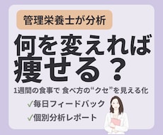 管理栄養士が1週間の食事記録を分析します ​✦体重が動き出す！キレイになれる食習慣のヒントを見つける✦