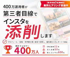 400万運用者が第三者目線でインスタを添削します 直す箇所を優先順位つきのレポートで納品します