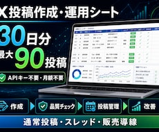X投稿作成・運用シートを納品します イメージ1