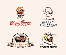 アメリカン・ビンテージ・キャラクターロゴ制作します イラストで印象付ける、ココロに届くデザイン