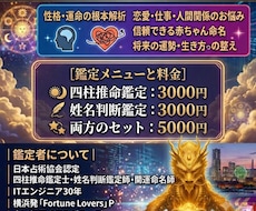 四柱推命・姓名判断であなたの運命を鑑定します イメージ1