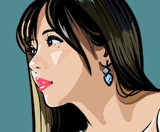 セル画風の彩色で似顔絵描きます くっきりした輪郭と色で小さなアイコンでも視認性バッチリ。