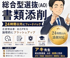 24時間以内／総合型選抜（AO）書類を添削します イメージ1