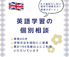 大人のやり直し英語「学習方法」の個別相談をします イメージ1