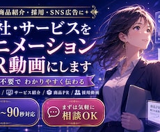 会社やサービスをアニメーションPR動画にします 商品紹介・採用・SNS広告に｜撮影不要で伝わる動画