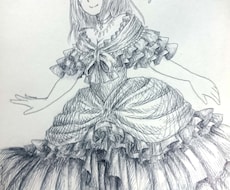 童話調白黒絵のキャラ絵描きます イメージ1