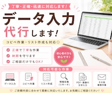 データ入力やコピペ作業を丁寧に代行しますます イメージ1