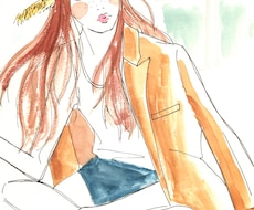 抜け感あるおしゃれなファッションイラスト描きます イメージ1