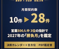 算命学と方位学で勝負月と吉方位を出します イメージ1