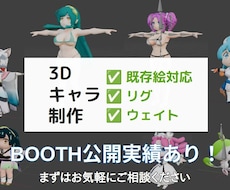 Blenderで3Dキャラクターを制作いたします アニメ調中心，Mixamo対応リグ・ウエイト付けまで対応