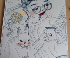 お部屋に飾ったりできる　ﾎﾟｽﾄｶｰﾄﾞ描きます イメージ1