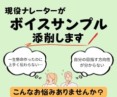 伝わるボイスサンプルづくり、お手伝いします イメージ1