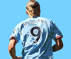 写真を基に写真のようなイラスト描きます プロサッカー選手、ご本人様のイラスト作成