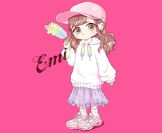 おしゃれな4頭身キャラをお描きます アイコンや動画配信用におしゃれな4頭身キャラをお描きします