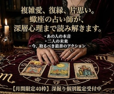 月間40枠限定｜あの人の本音と未来を深掘りします 複雑愛・復縁・片思い専用◆2000文字超の特製PDFカルテ