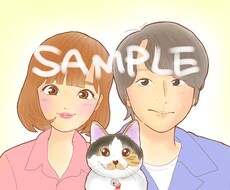 2人目からは1000円！漫画風似顔絵描きます ペットと一緒に、アイコンやプレゼント用などに!!