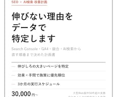 SEOとAI検索の改善計画を実データで作成します イメージ1