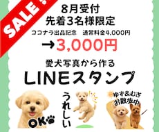 ペットのお写真からLINEスタンプ制作します イメージ1