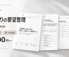 住宅計画の要望を12ページの資料に整理します イメージ1