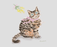 やさしい絵本タッチの動物イラスト描きます 猫、犬、うさぎなどペットの魅力をやさしいタッチで表現します。