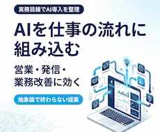 営業や発信に効くAI導入を設計します AIを仕事の流れに組み込む設計をします