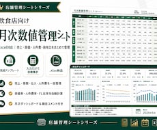 飲食店向け月次数値管理Excelを提供します イメージ1