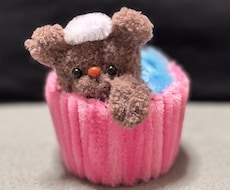 ふわふわ可愛いくまさんをお届けします ふわふわくまさんのカップ入り作品♡