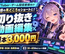 VTuber・ゲーム配信の切り抜き動画を編集します イメージ1