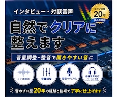 インタビュー・対談音声を聞きやすく整えます イメージ1