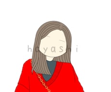 丸い輪郭のシンプルな絵で、目は描かずに表現します イメージ1