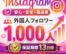 Instagramフォロワー＋1000人増やします イメージ1