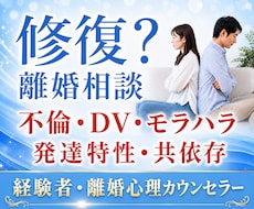 経験者が夫婦関係・離婚の心理カウンセリングします 修復？離婚？再婚？人生の岐路に悩むあなたをサポートします