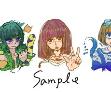 SNSで使えるアイコンイラストや似顔絵など描きます TwitterやLineなどで使えるポップなアイコンです