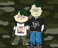 お気に入りの服を着たカップル全身イラスト描きます イメージ1
