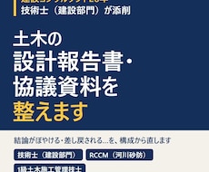 土木の設計報告書・協議資料を技術士が添削します イメージ1
