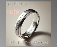 3名限定 オリジナル指輪(甲丸)製作いたします イメージ1