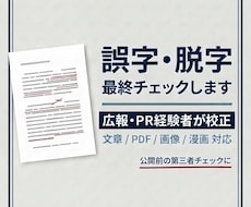広報経験者が誤字脱字・表記をチェックします イメージ1